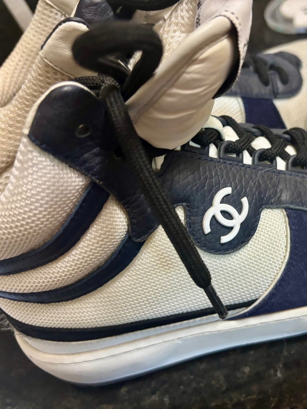 Chanel high top sneakers